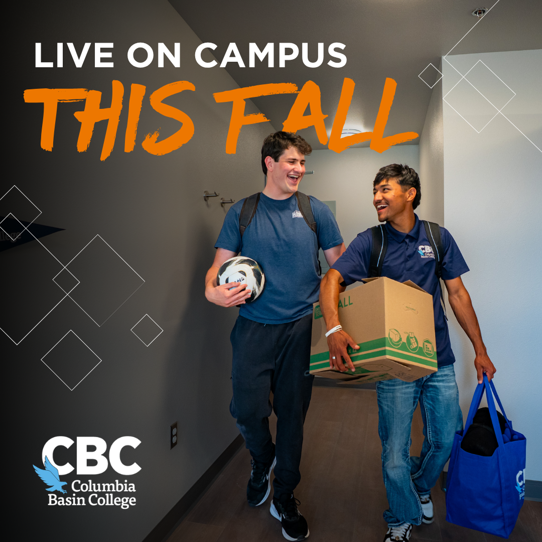 Columbia Basin College Living on Campus graphic