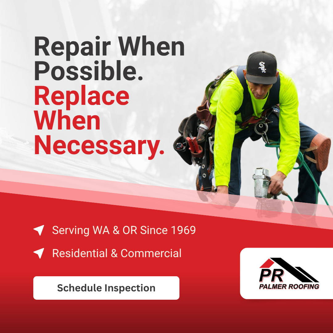 Palmer Roofing honest guidance ad graphic